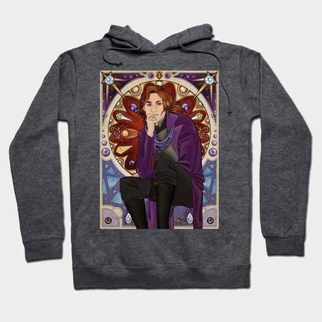 Wizard Art Nouveau Poster Hoodie by entityredacted